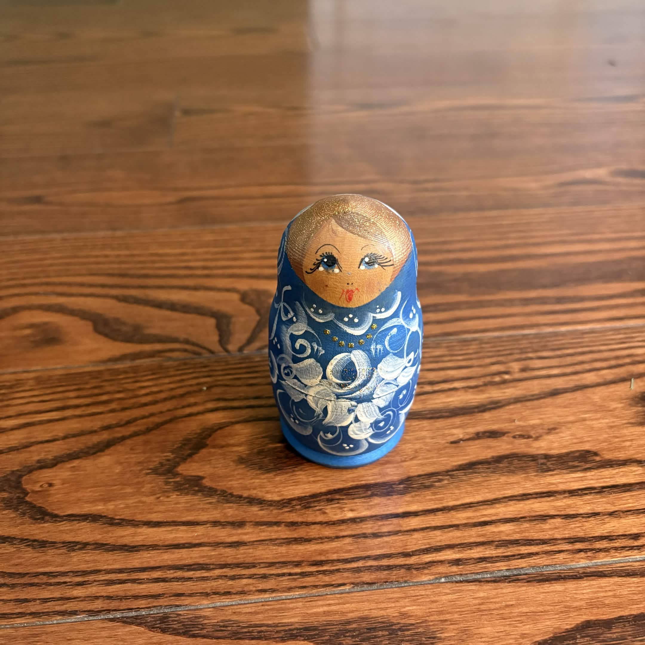 A matryoshka doll. Got it as a goft from my dad's friend when they went to Russia. Brought this with me when I moved here and been with me for around 6 years now.